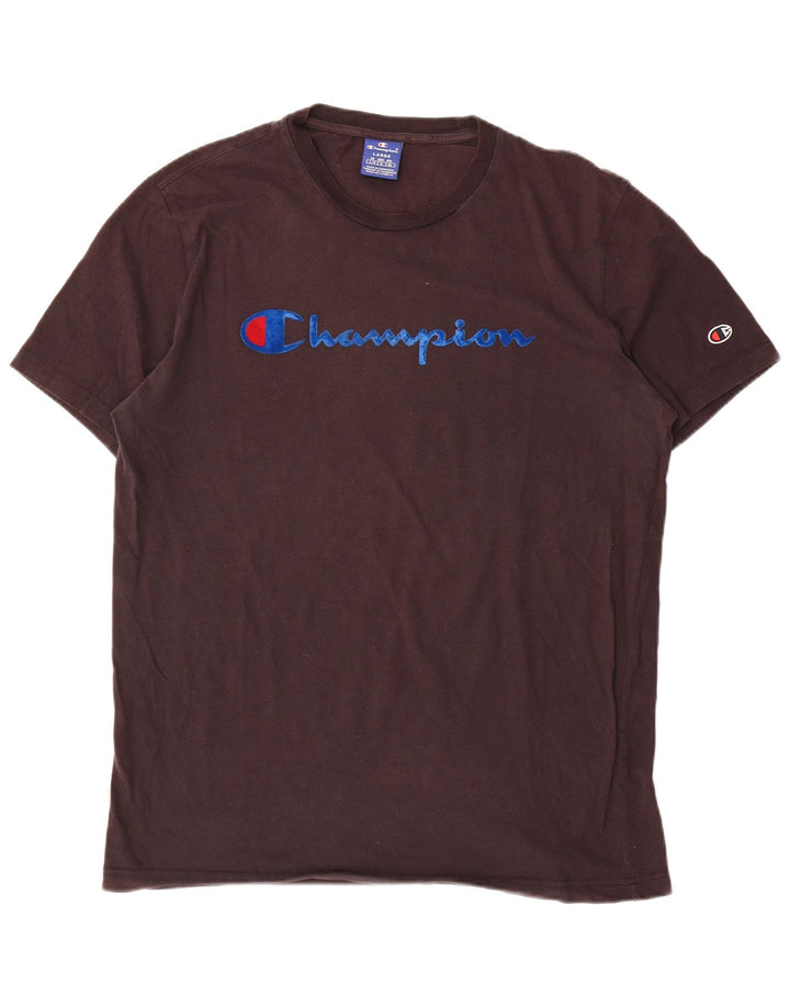 Champion Herren-T-Shirt mit Grafik, Größe L, Braun