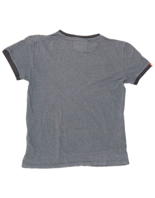Superdry Herren T-Shirt Top Small Marineblau Baumwolle