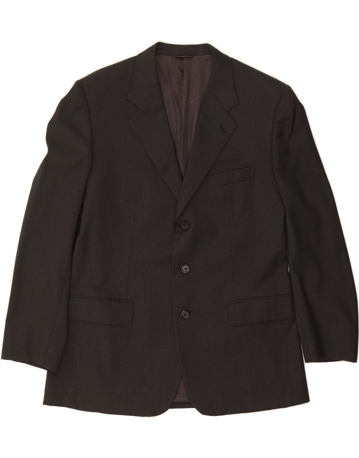 BURBERRYS Mens 3 Button Blazer Jacket IT 56 XL Grey Wool Vintage Burberrys and Second-Hand Burberrys from Messina Hembry 
