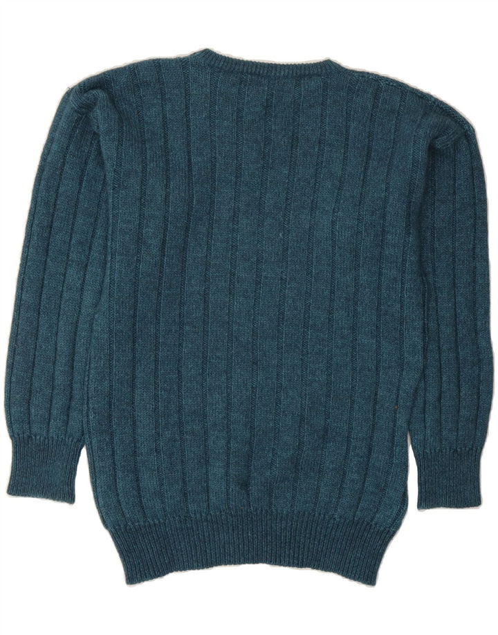 VINTAGE Mens Crew Neck Jumper Sweater Medium Blue Vintage Vintage and Second-Hand Vintage from Messina Hembry 