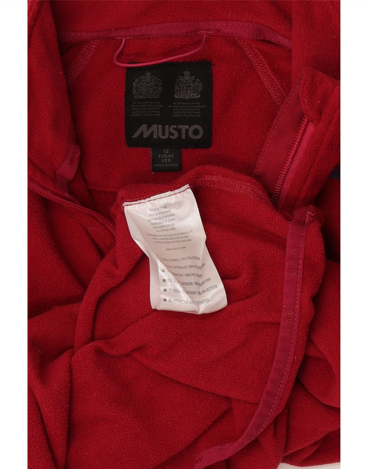 Musto Damen-Fleecepullover mit Reißverschluss am Hals, UK 12, Mittelrosa, Polyester