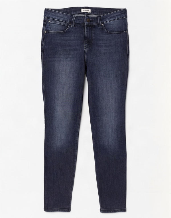 Wrangler Damen Skinny Jeans W29 L27 Marineblaue Baumwolle