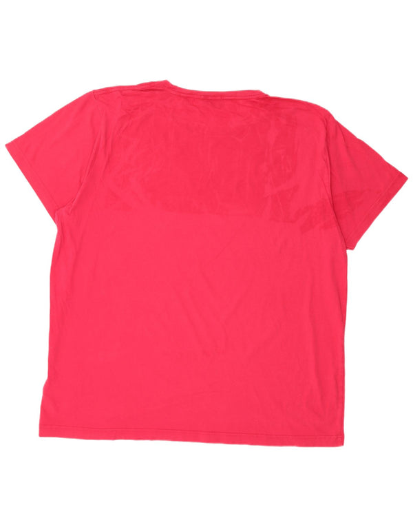 Gant Herren Regular T-Shirt Top 3XL Rosa Baumwolle