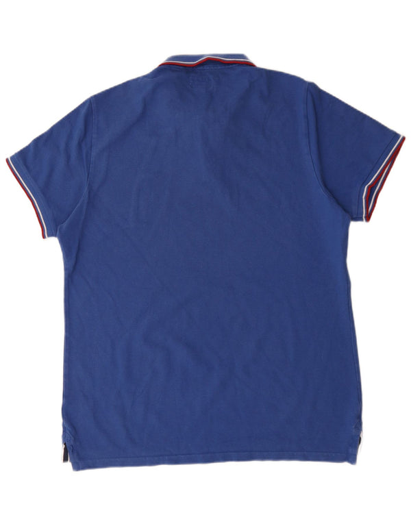 Superdry Herren-Poloshirt 2XL aus blauer Baumwolle