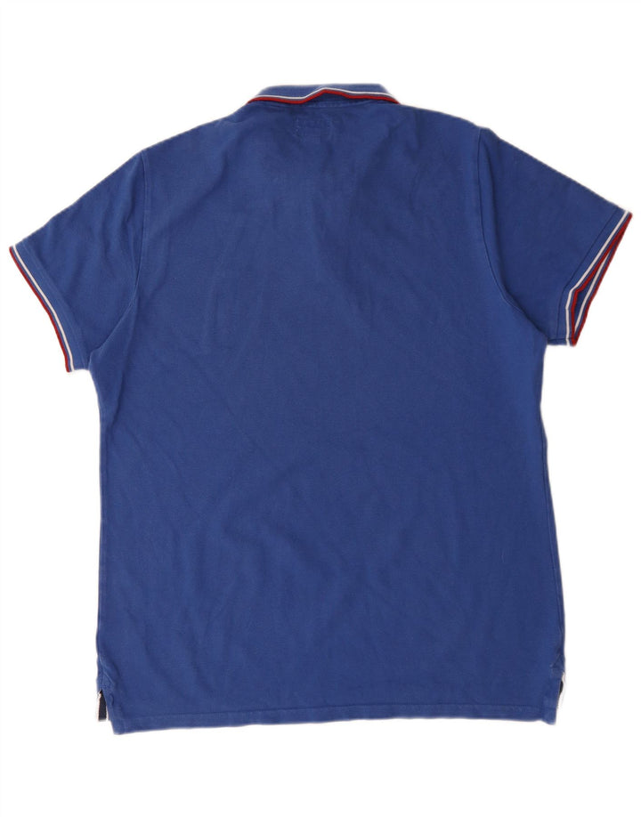 Superdry Herren-Poloshirt 2XL aus blauer Baumwolle