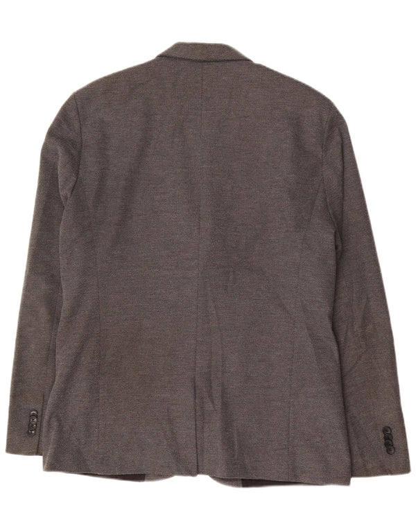 Zara Herren 2-Knopf-Blazerjacke UK 42 XL Graues Polyester