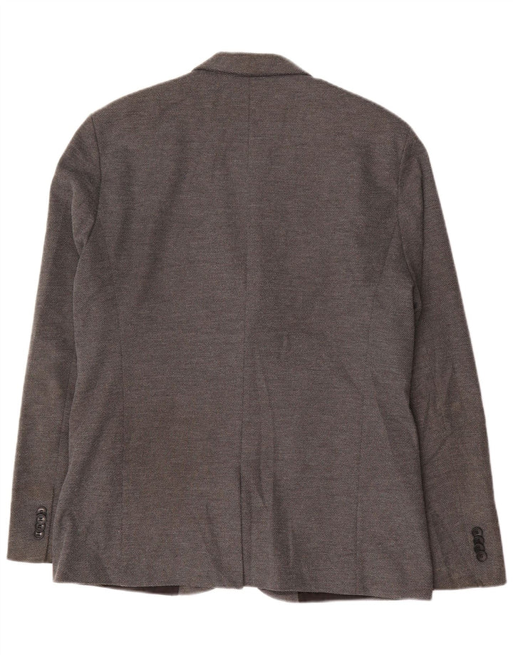 Zara Herren 2-Knopf-Blazerjacke UK 42 XL Graues Polyester