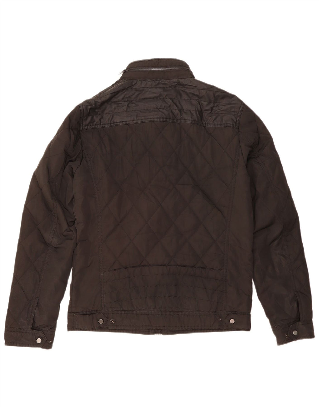 ZARA Herren Steppjacke mit Kapuze UK 38 Medium Schwarz