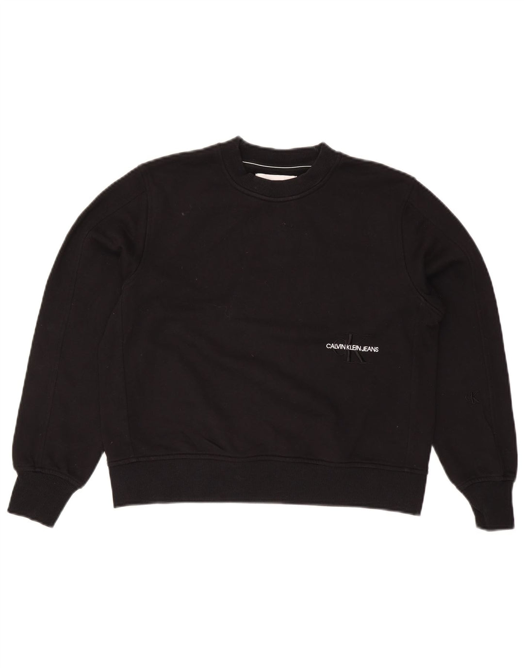 Calvin Klein Jeans Damen-Sweatshirt in Übergröße, Gr. 10, Größe S, Schwarz