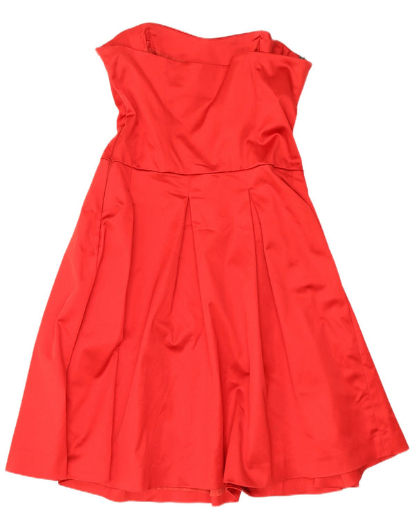 Coast Trägerloses Kleid für Damen, UK 16, Größe L, Rot, Acetat