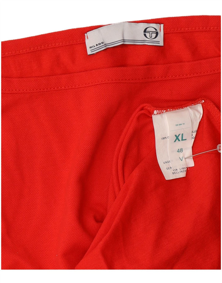 Sergio Tacchini Damen Weste Top UK 18 XL Rote Baumwolle