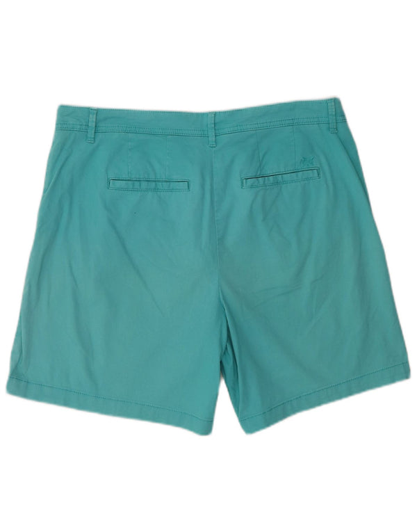 Crew Clothing Damen-Chinoshorts, normal, UK 14, Größe L W36, türkisfarbene Baumwolle