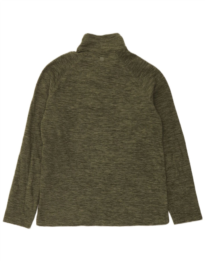 Mountain Warehouse Herren-Fleecepullover mit Reißverschluss am Kragen, Größe S, Khaki, gefleckt