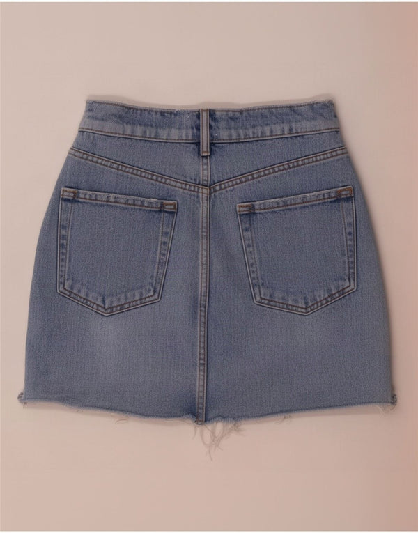 Zara Damen Mini-Jeansrock XS W24 Blau