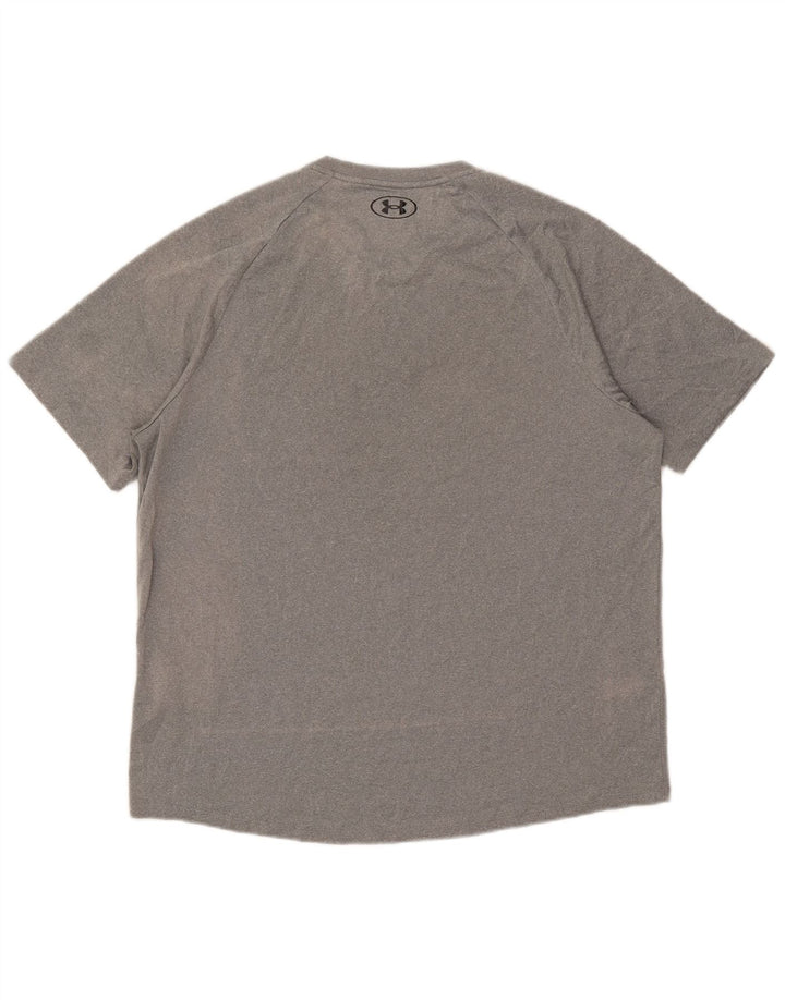 Under Armour Herren-T-Shirt-Oberteil, großes, grau meliertes Polyester