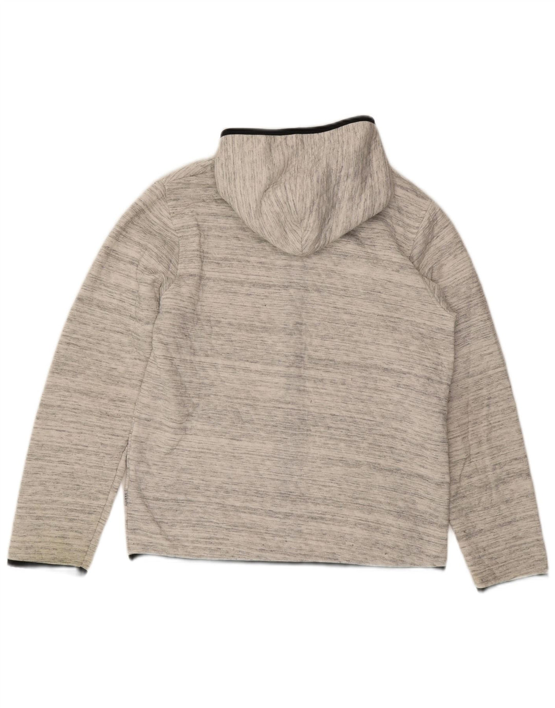 JACK & JONES Mens Zip Hoodie Sweater Medium Grey Pinstripe Cotton