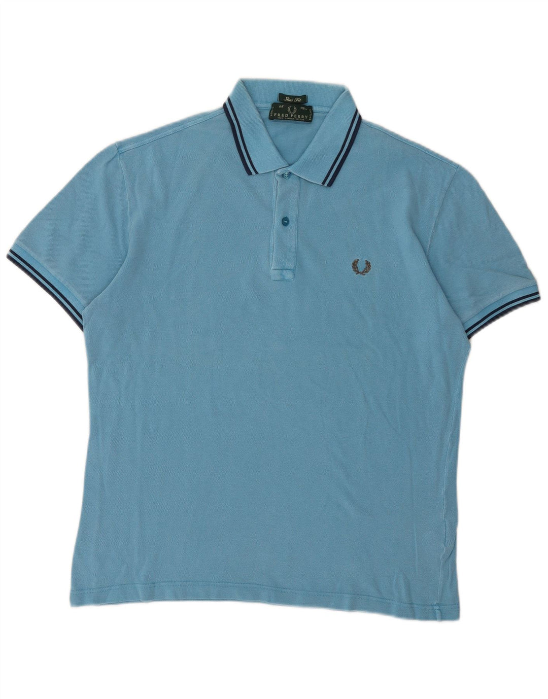 Fred Perry Herren Slim Fit Poloshirt Mittelblaue Baumwolle