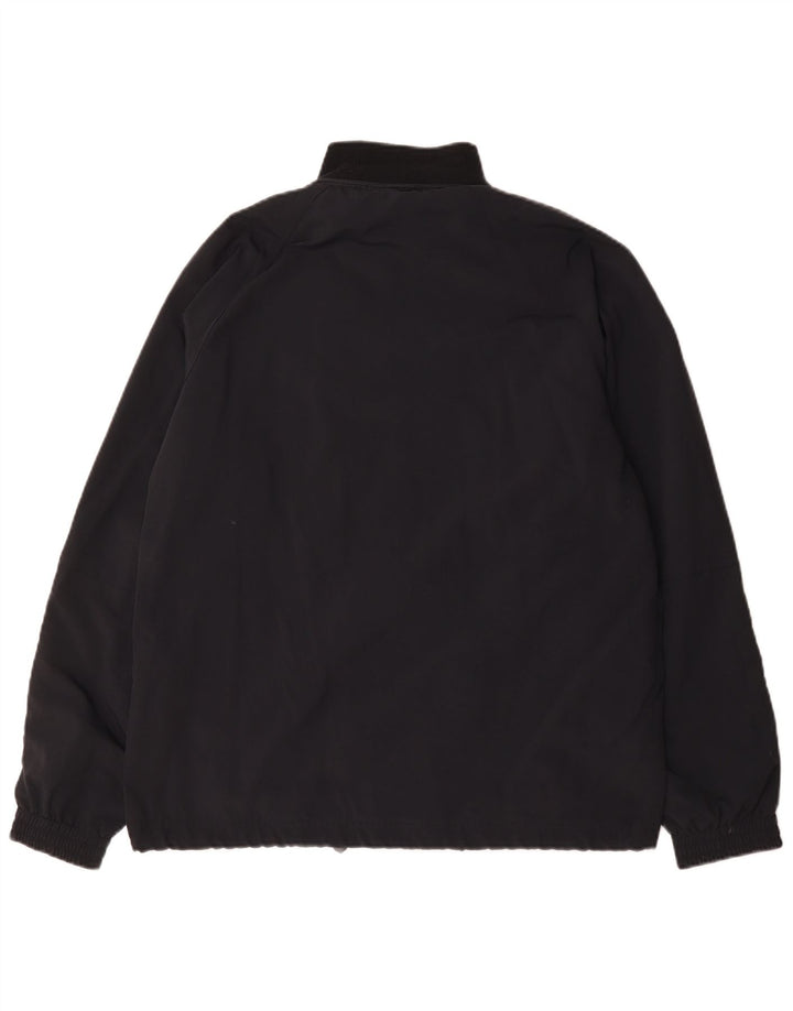 Asics Herren-Trainingsanzug-Top-Jacke, großes schwarzes Colourblock-Polyamid