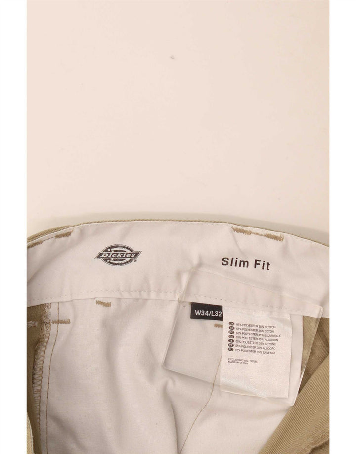 Dickies Herren Slim Fit Chinohose W34 L32 Khaki Polyester