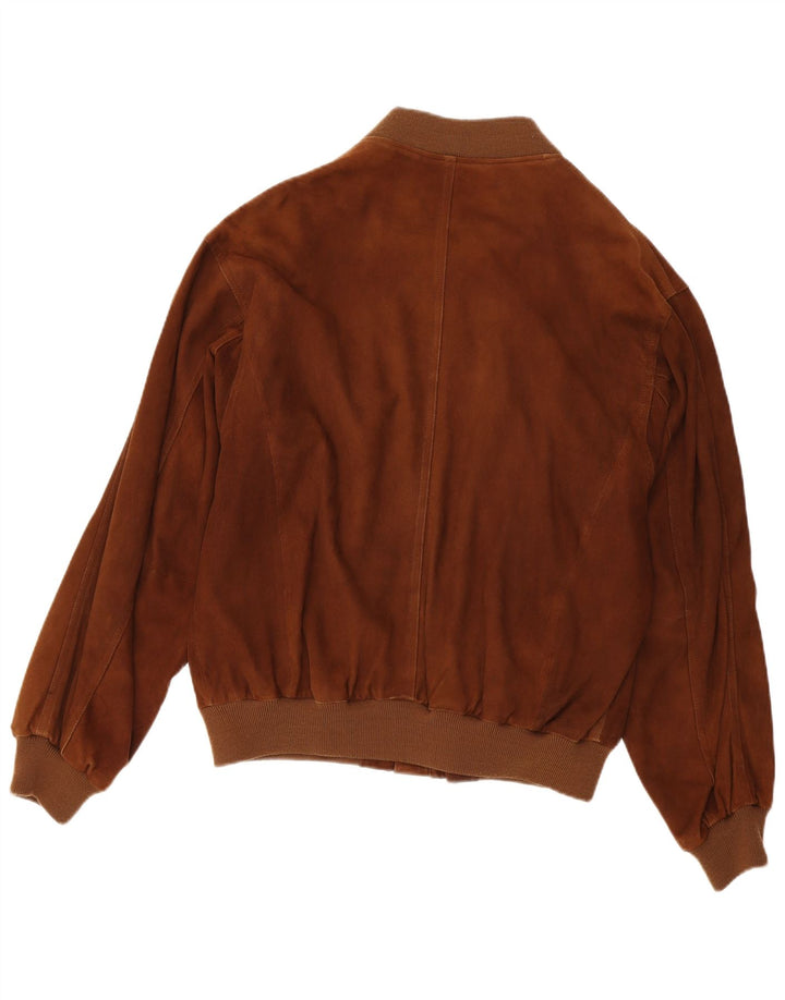 Vintage Herren Wildlederjacke EU 54 2XL Braunes Leder