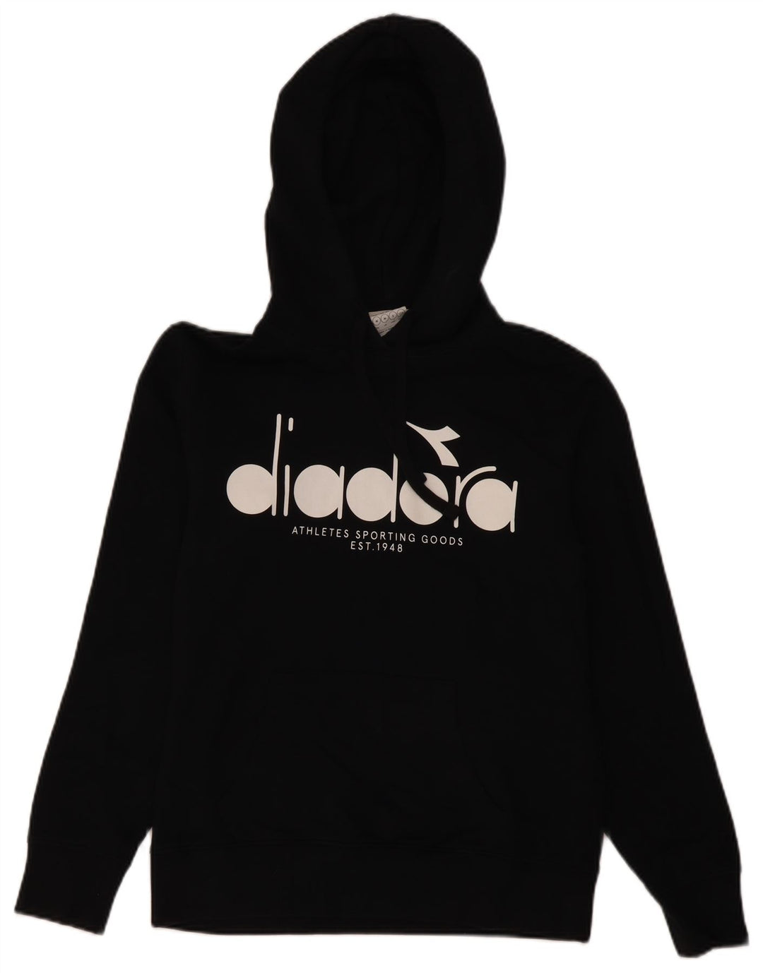 Diadora Herren-Kapuzenpullover mit Grafik, mittelschwarze Baumwolle