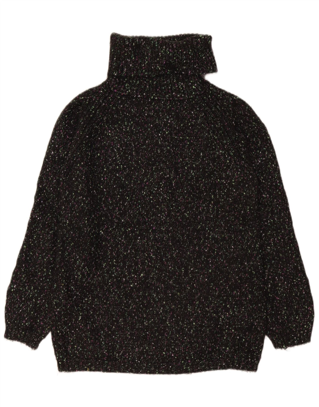 Marks & Spencer Damen-Pullover mit Rollkragen, Gr. 10, Größe S, Schwarz gefleckt