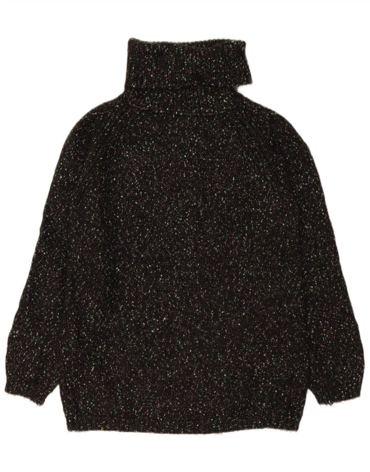 Marks & Spencer Damen-Pullover mit Rollkragen, Gr. 10, Größe S, Schwarz gefleckt