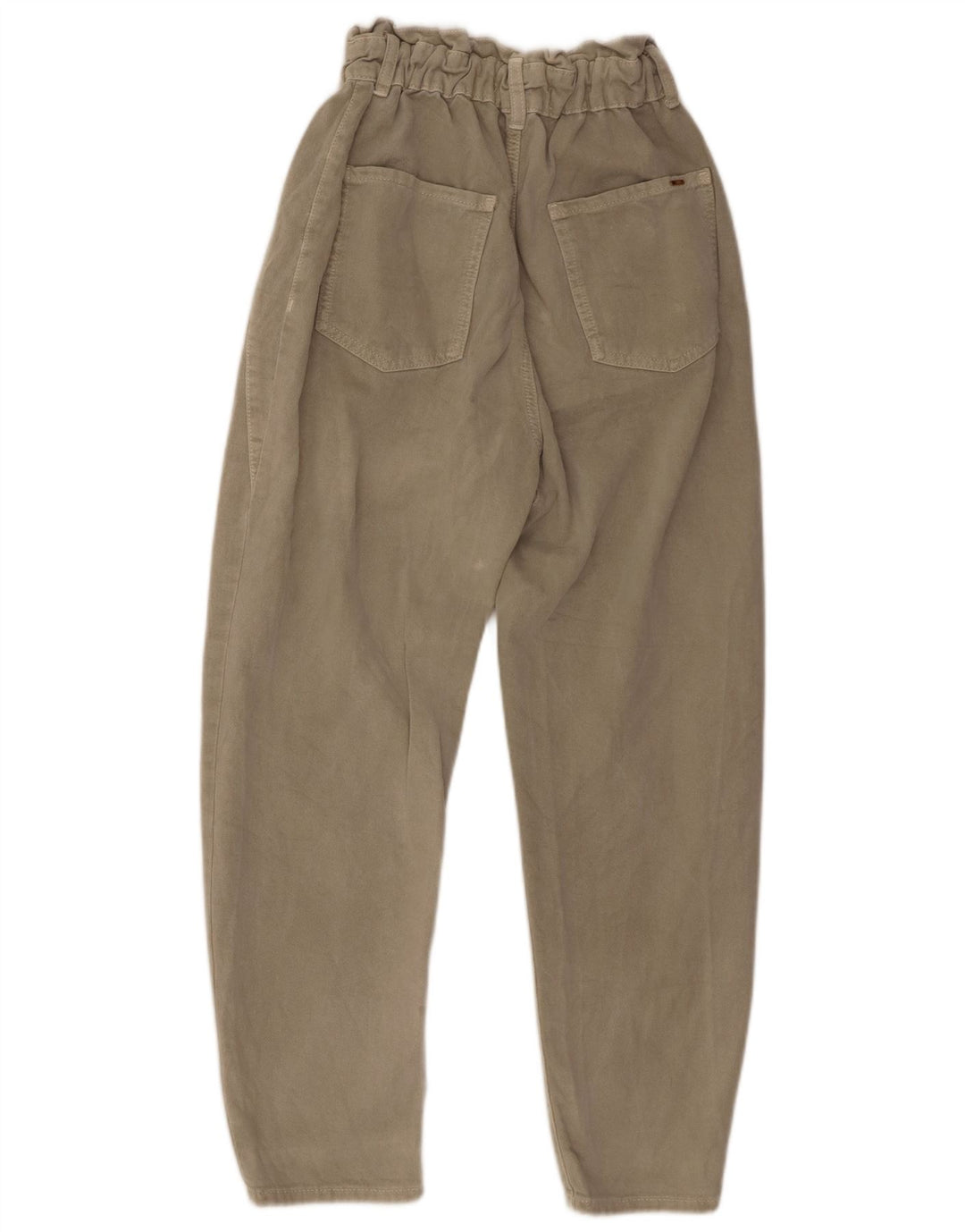 ZARA Damen High Waist Tapered Freizeithose EU 36 XS W26 L26 Grau