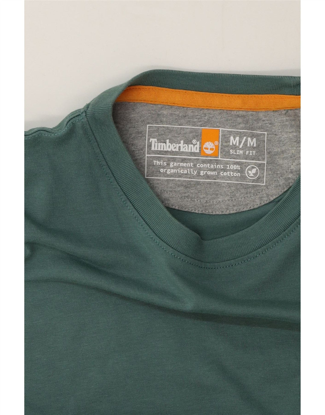 Timberland Slim Fit T-Shirt-Oberteil für Herren aus mittelgrüner Baumwolle
