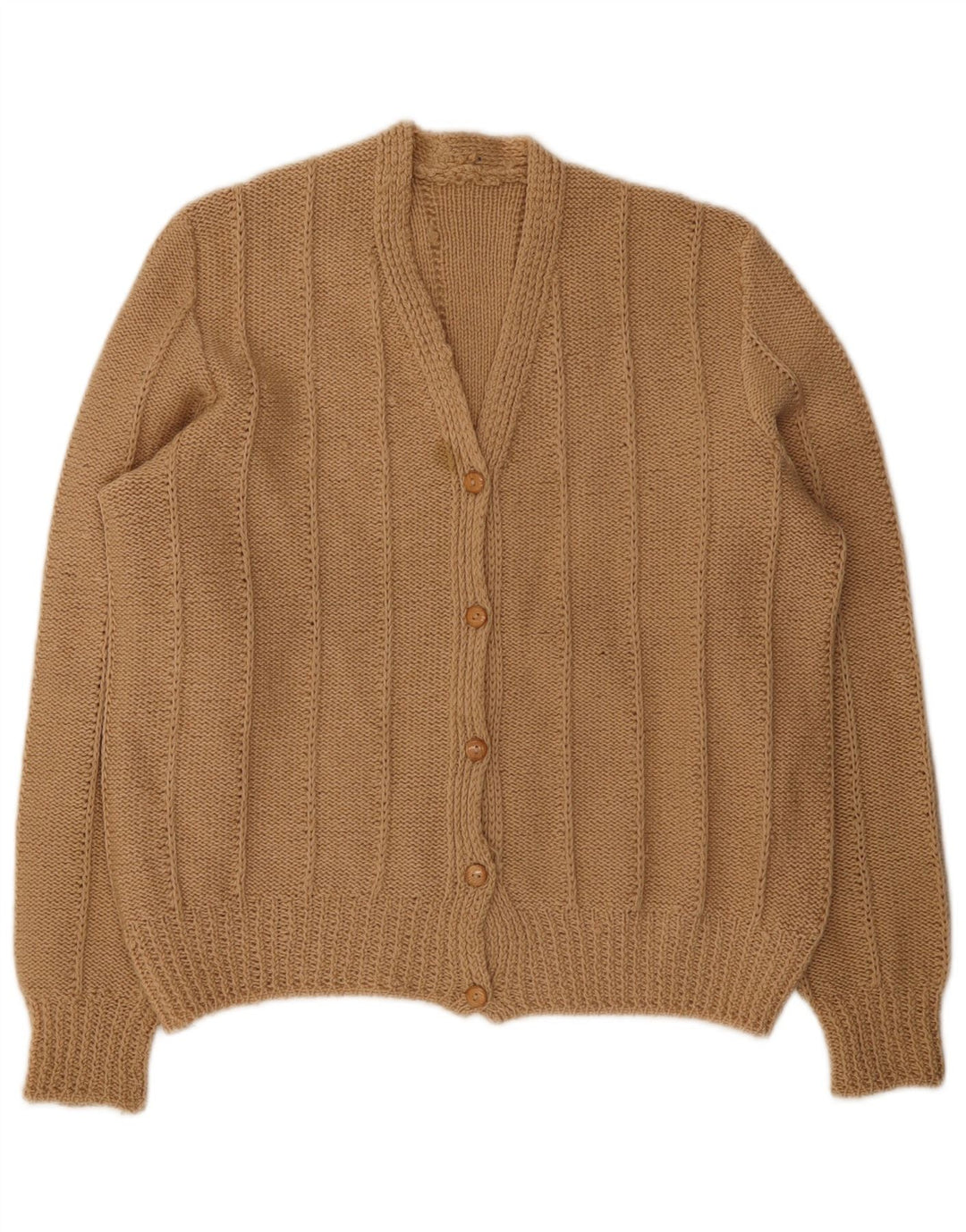 Vintage Damen Cardigan Pullover UK 14 Groß Beige