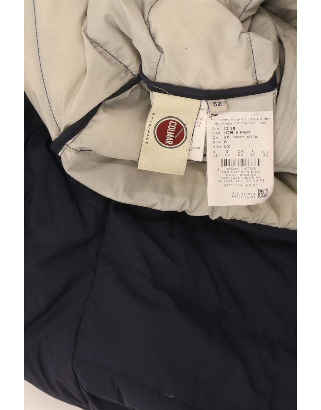 Colmar Herren-Jacke mit Kapuze, wattiert, Größe 52, groß, marineblau, Polyamid