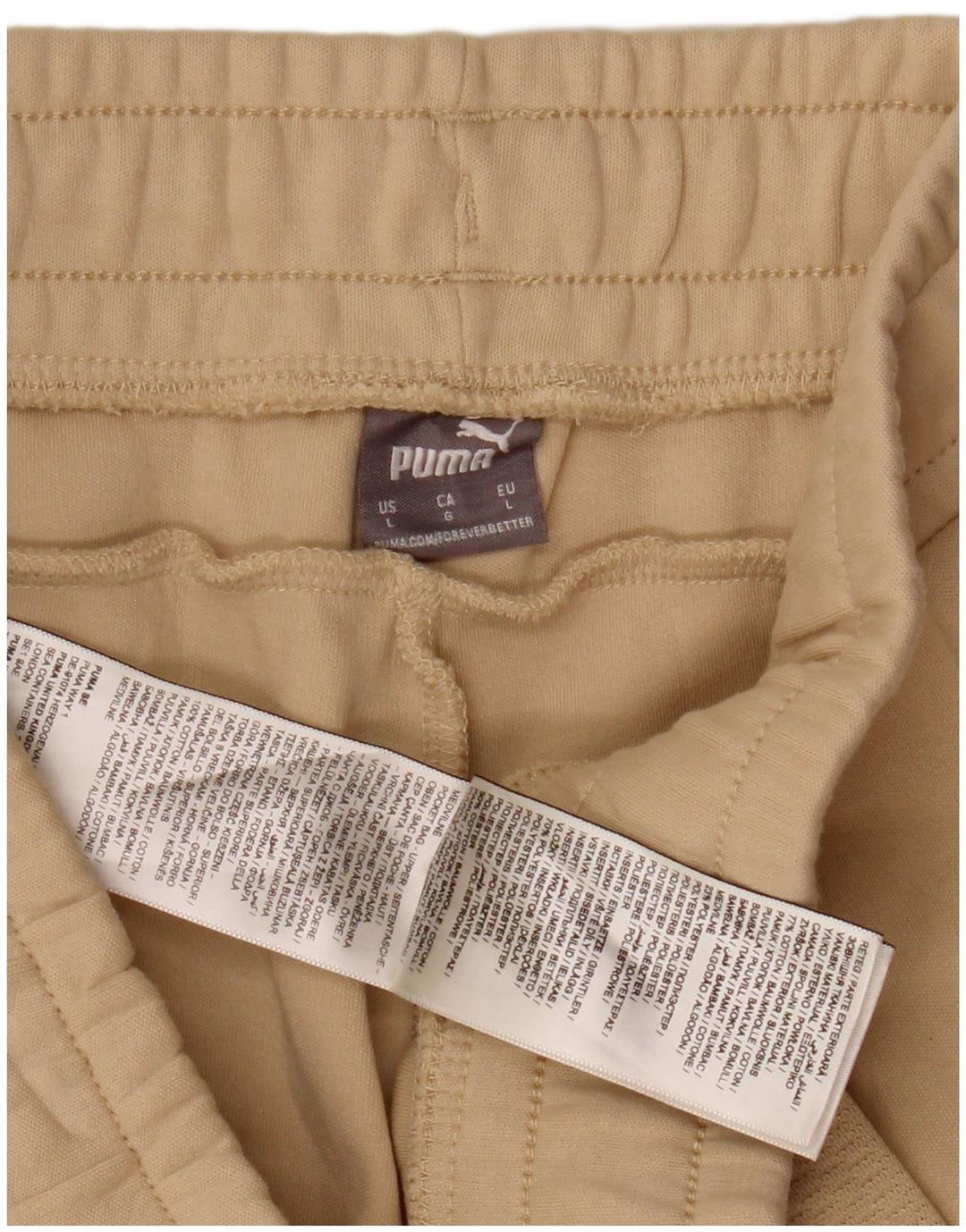 PUMA Damen Capri-Trainingshose, UK 14, Größe L, Beige, Baumwolle
