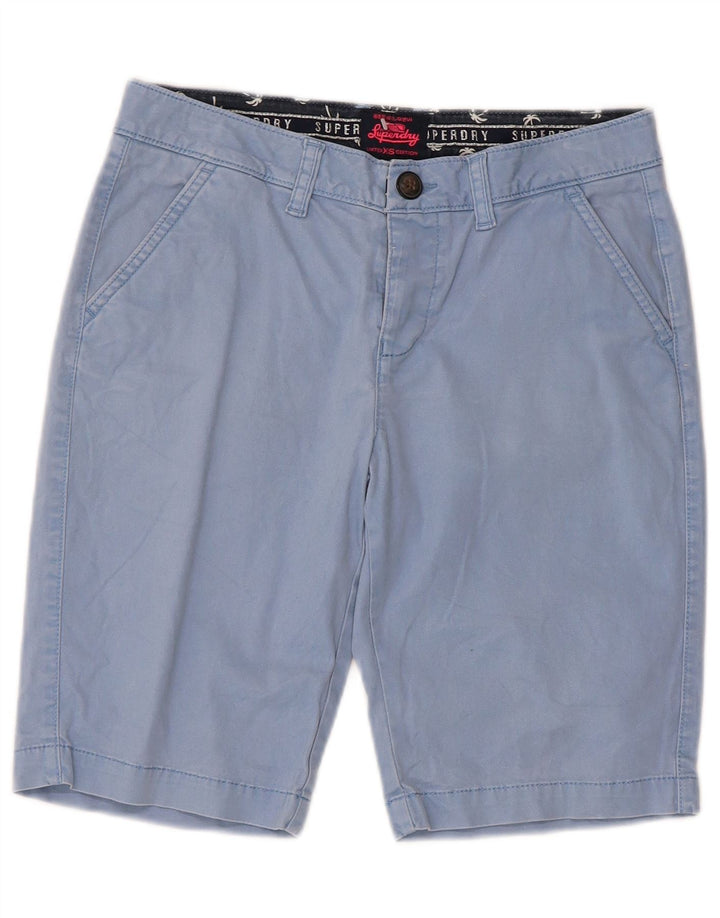 Superdry Herren Chinoshorts XS W30 Blaue Baumwolle
