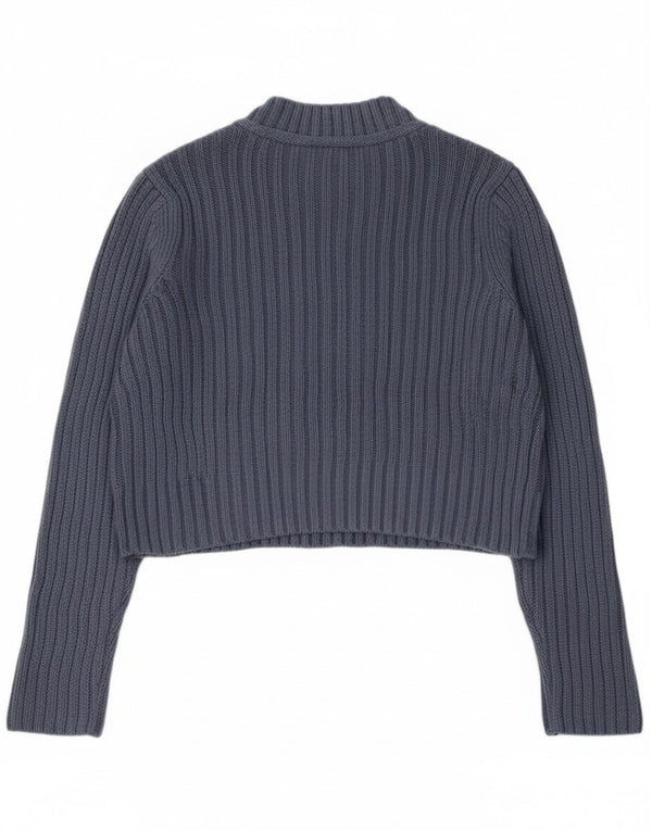 Tommy Hilfiger Womens Turtle Neck Jumper Sweater UK 10 Small Navy Blue
