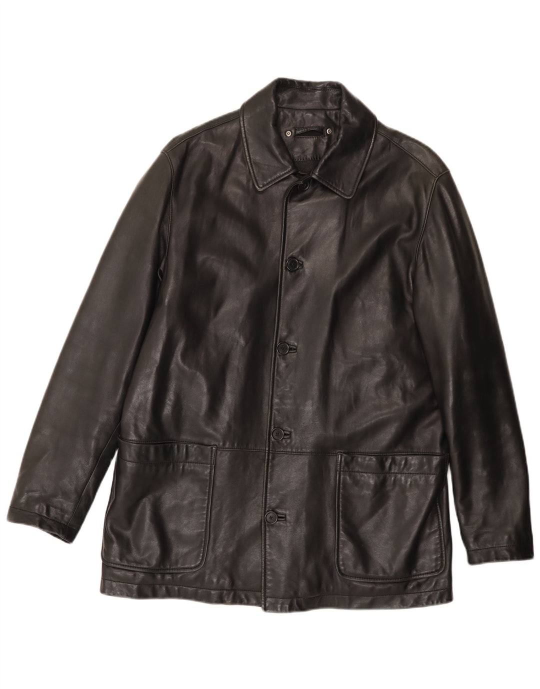 Anson's Herrenhaus Herren Lederjacke UK 38 Mittelschwarzes Leder