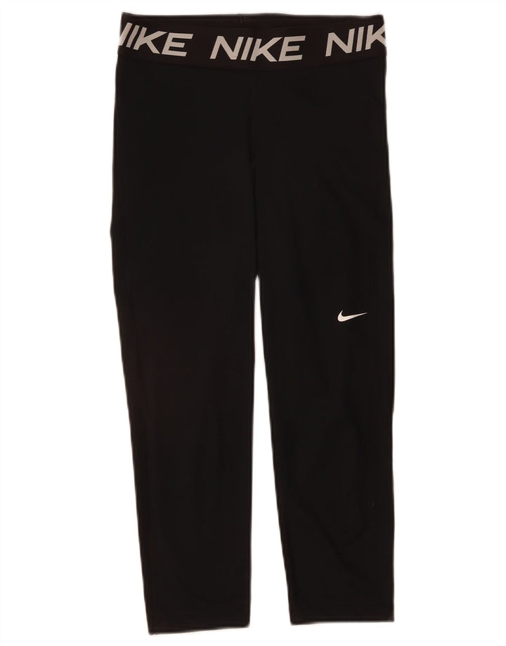 NIKE Damen Capri-Leggings mit Grafik, UK 12, Mittelschwarz, Polyester