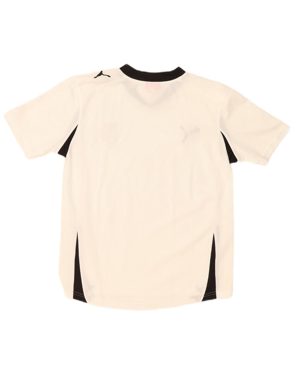 Puma T-Shirt für Jungen, 13–14 Jahre, weißes Farbblockdesign