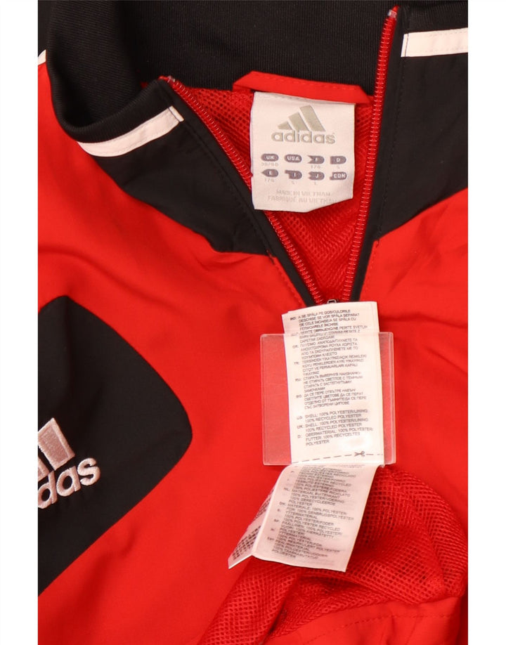 ADIDAS Herren-Trainingsanzugoberteil mit Grafik, UK 38/40, Mittelrot, Farbblock