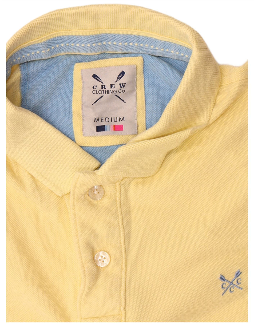 Crew Clothing Herren-Poloshirt aus mittelgelber Baumwolle