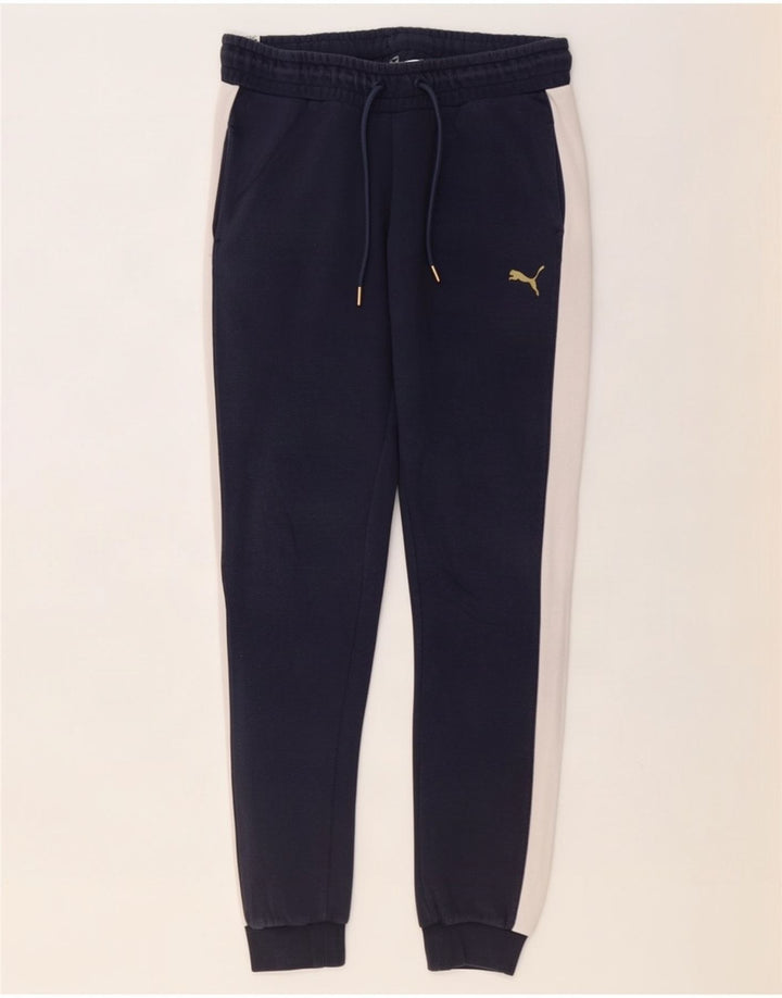 Puma Damen-Trainingshose, Jogginghose, Mittelblau, Farbblock