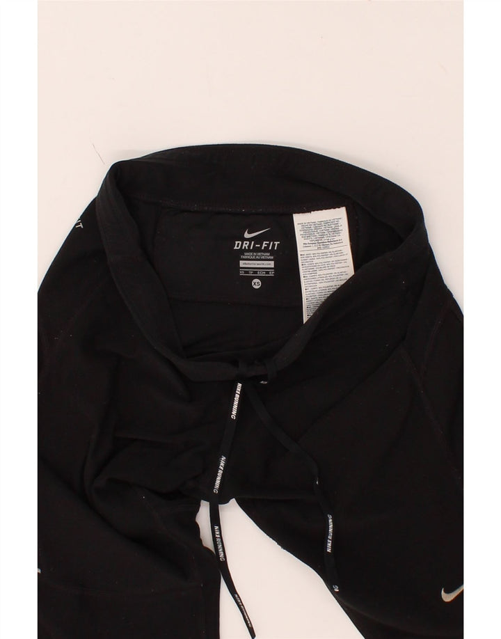 NIKE Womens Dri Fit Capri Leggings UK 4 XS  Black Polyester Vintage Nike and Second-Hand Nike from Messina Hembry 