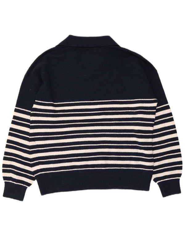 Marks & Spencer Damen-Pullover mit Polokragen, Gr. 14, mittleres Marineblau