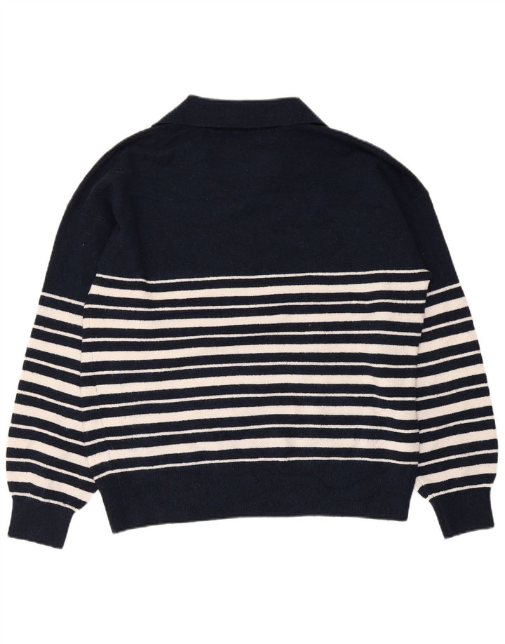 Marks & Spencer Damen-Pullover mit Polokragen, Gr. 14, mittleres Marineblau