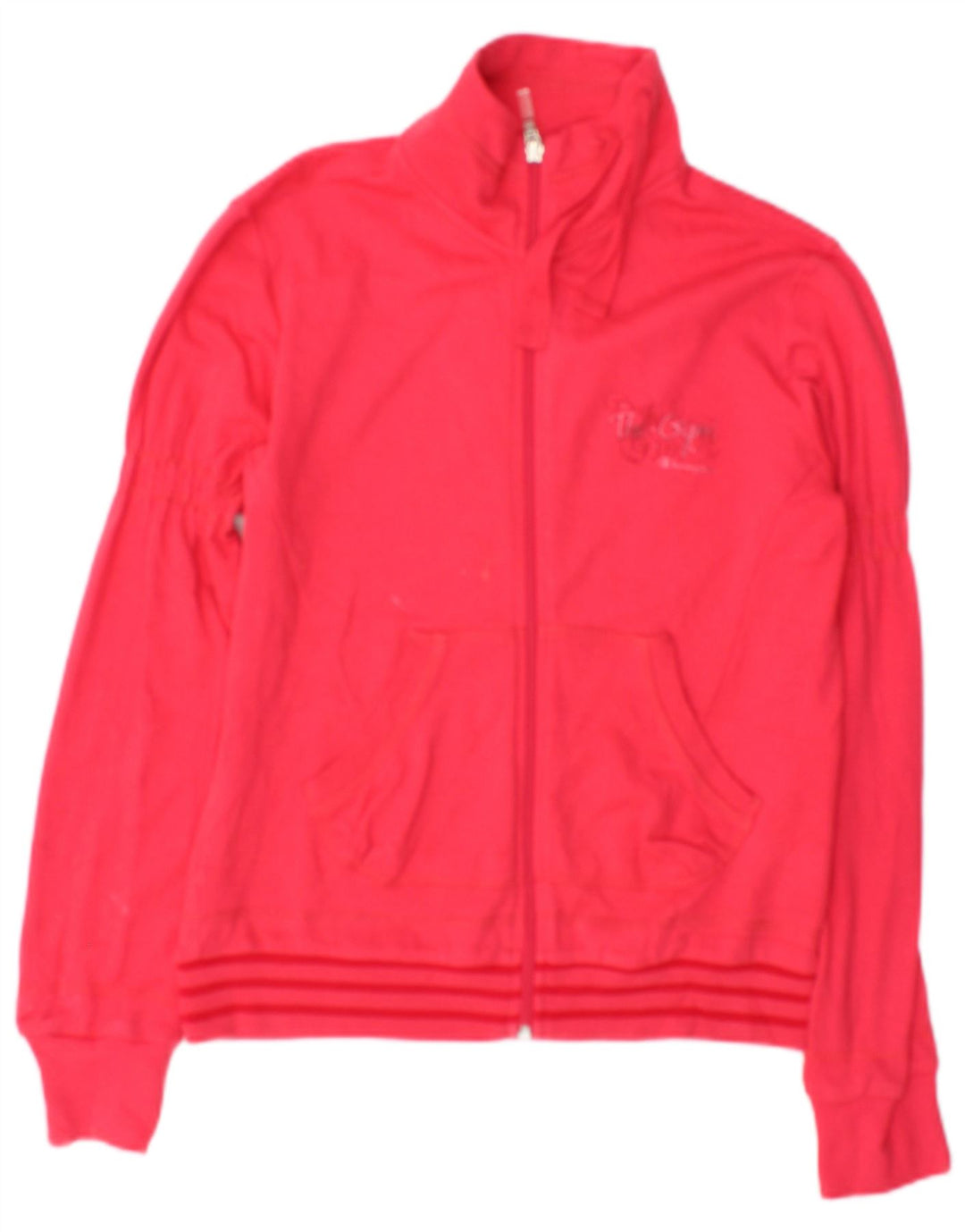 Champion Damen-Trainingsanzug-Top-Jacke aus mittelrosa Baumwolle