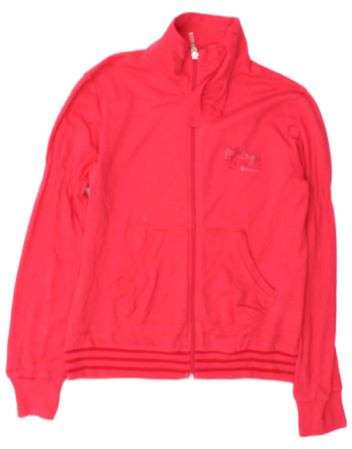 Champion Damen-Trainingsanzug-Top-Jacke aus mittelrosa Baumwolle