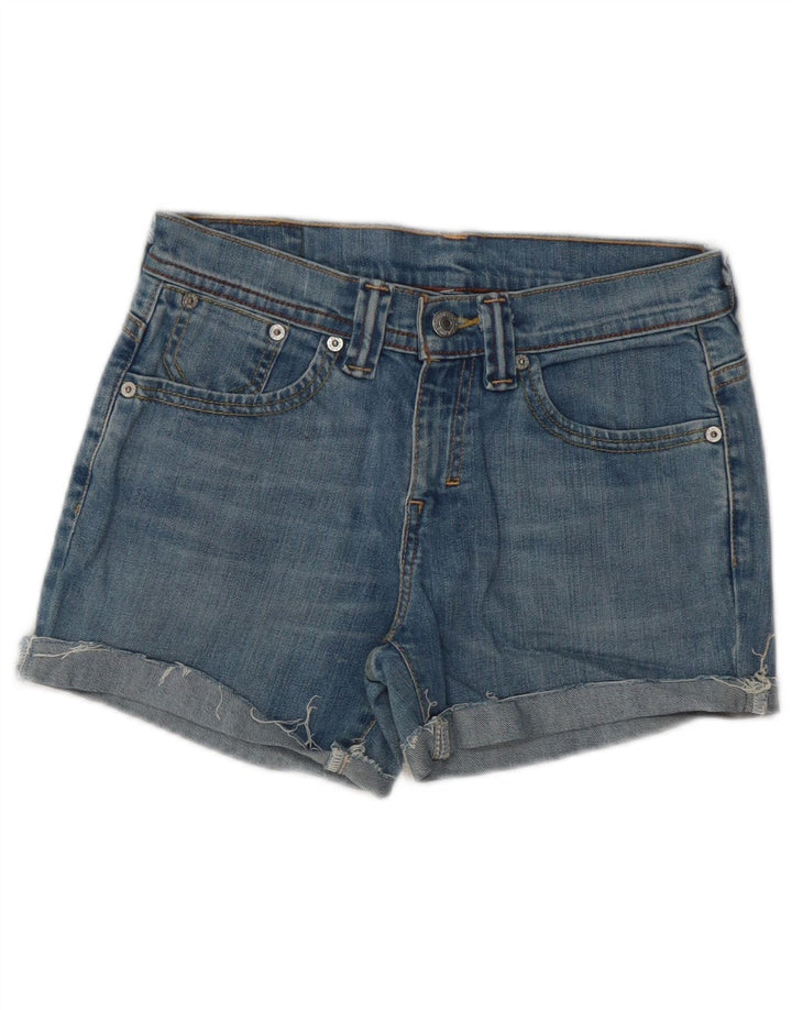 LEVI'S Damen Jeansshorts W28 mittelblaue Baumwolle