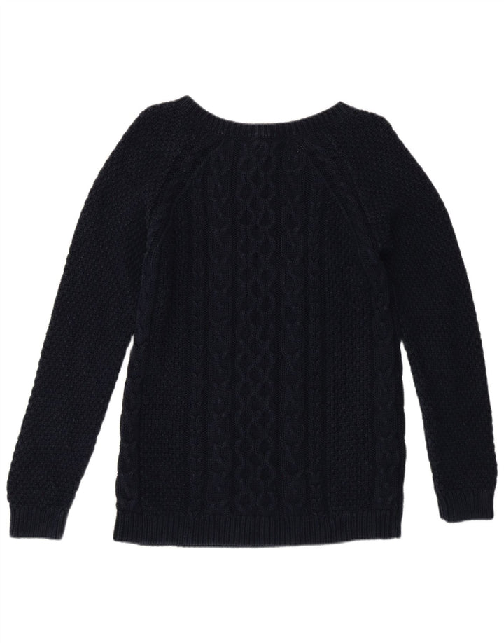 Fat Face Damen-Pullover mit U-Boot-Ausschnitt, Gr. 12, mittleres Marineblau