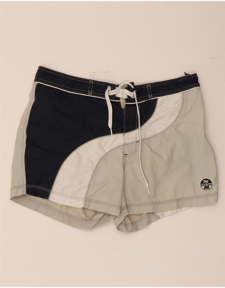 North Sails Herren-Badeshorts mit Grafik, mittelgroß, mehrfarbig, Farbblock