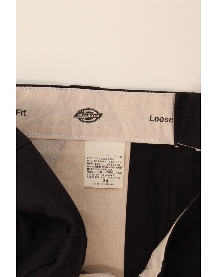 DICKIES Herren-Cargoshorts mit lockerer Passform, W34, Größe L, Schwarz, Polyester