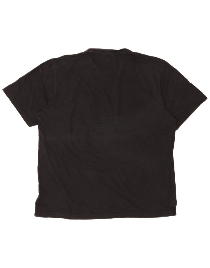 Izod Herren T-Shirt Top XL Schwarz Baumwolle